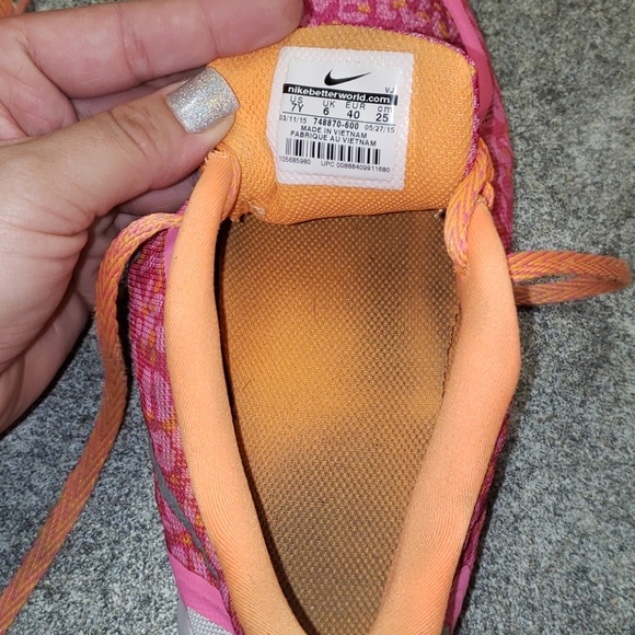 Nike Free 5.0 Pink and Orange Cheetah Size 7Y - Picture 7 of 7